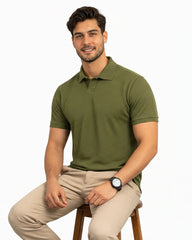 Waffle Knit Textured Polo