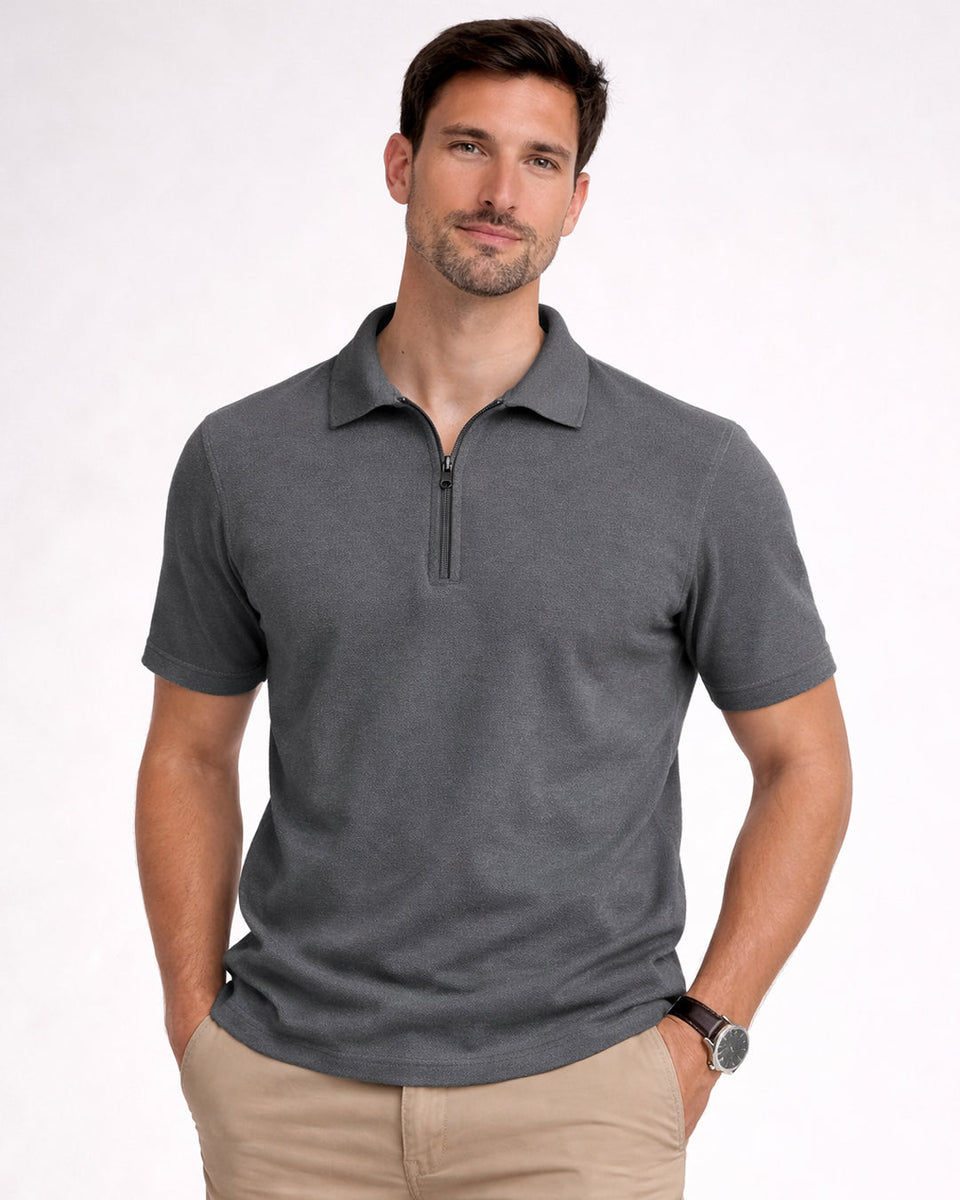 Cross fit Zipper Polo – Zero Degree